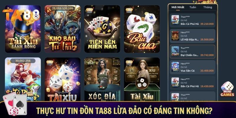 Trang Chủ Thực hư tin đồn TA88 lừa đảo có đáng tin không?
